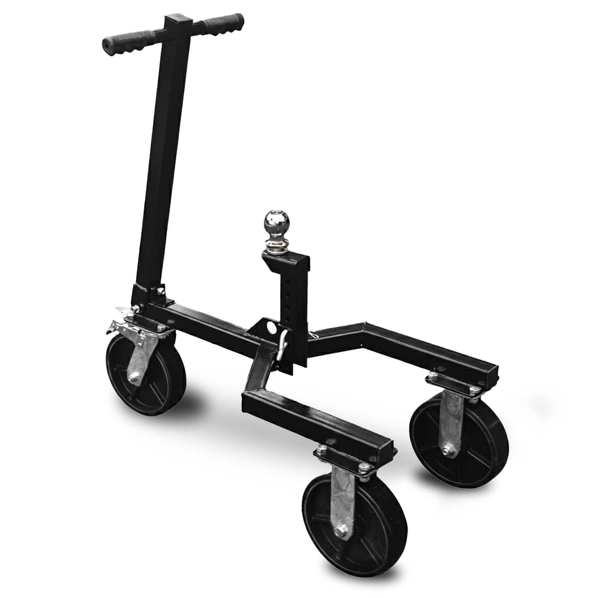 Kartrite Trailer Dolly Adjustable 2in Hitch Ball 1500kg Tongue Weight Capacity w/8in Swivel Wheels Steel Trailer Mover