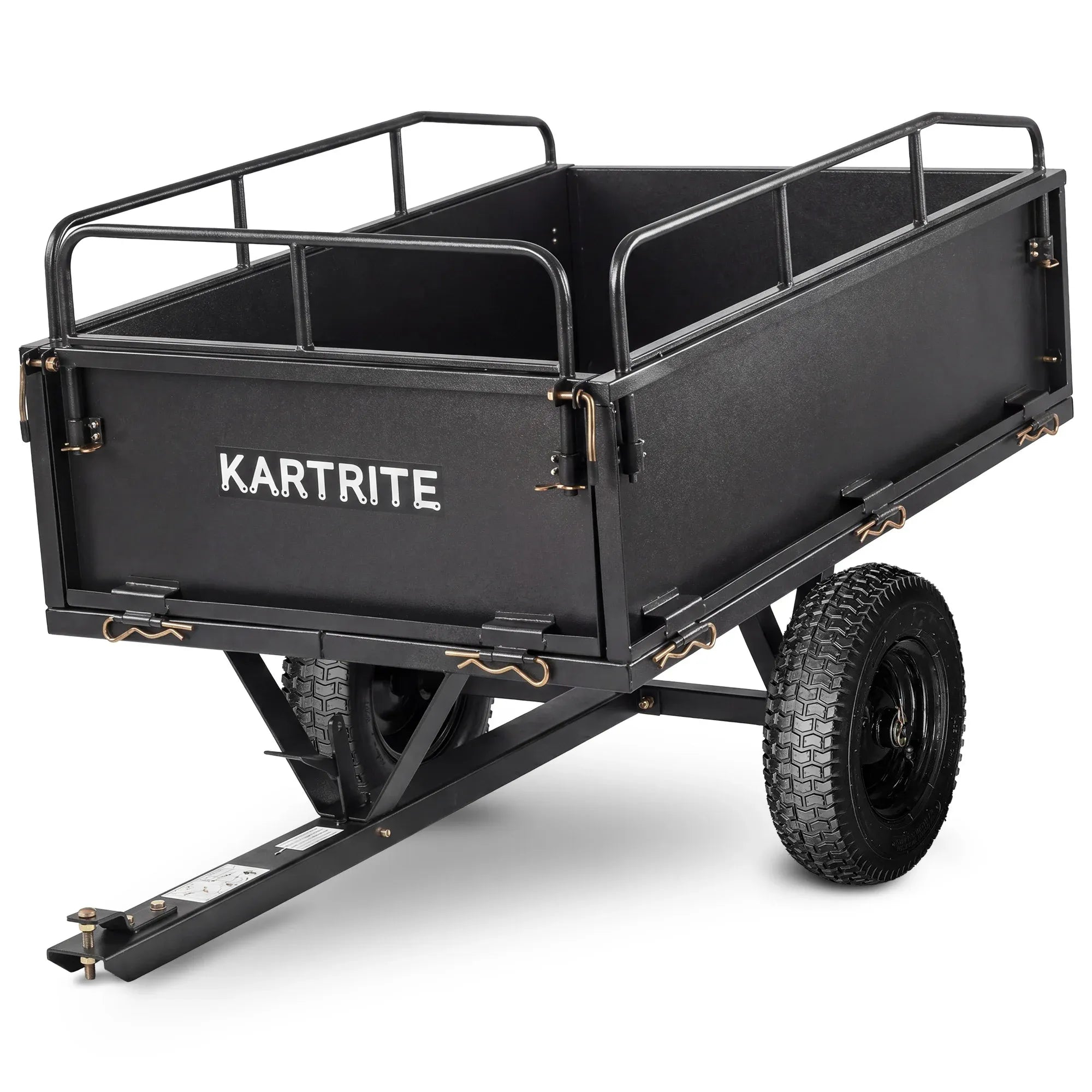 Kartrite 430kg Heavy Duty Steel Dump Cart with Foot Pedal Dumping System
