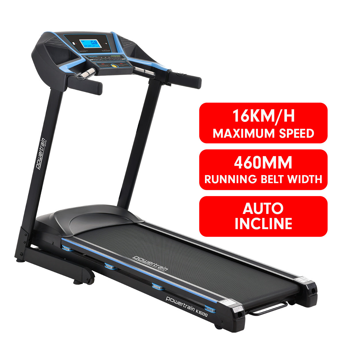 Foldable Treadmill with Incline, LCD, 12 Programs, 2.0 hp Motor