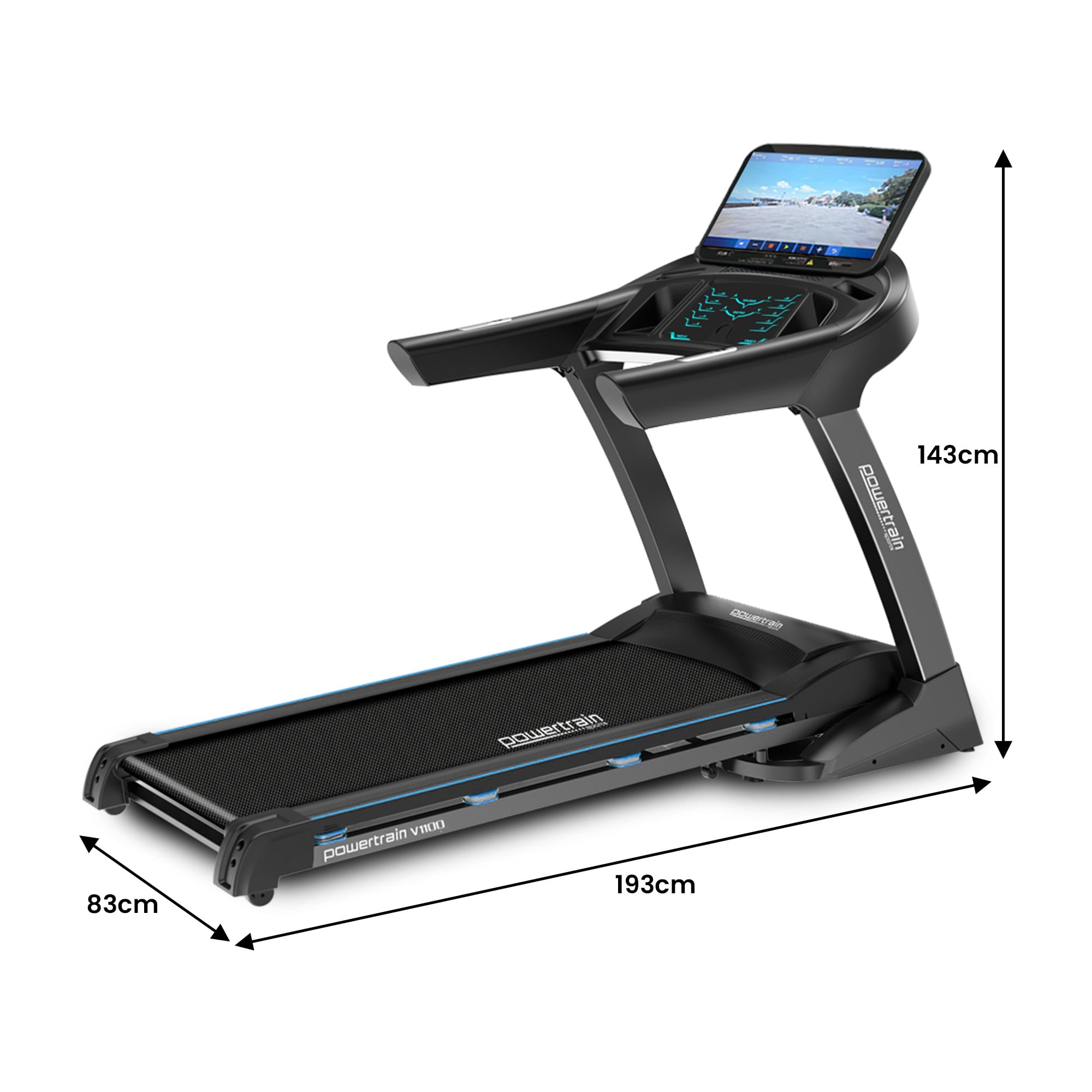 V1100 Treadmill 15.6" Touchscreen WiFi Auto-Incline