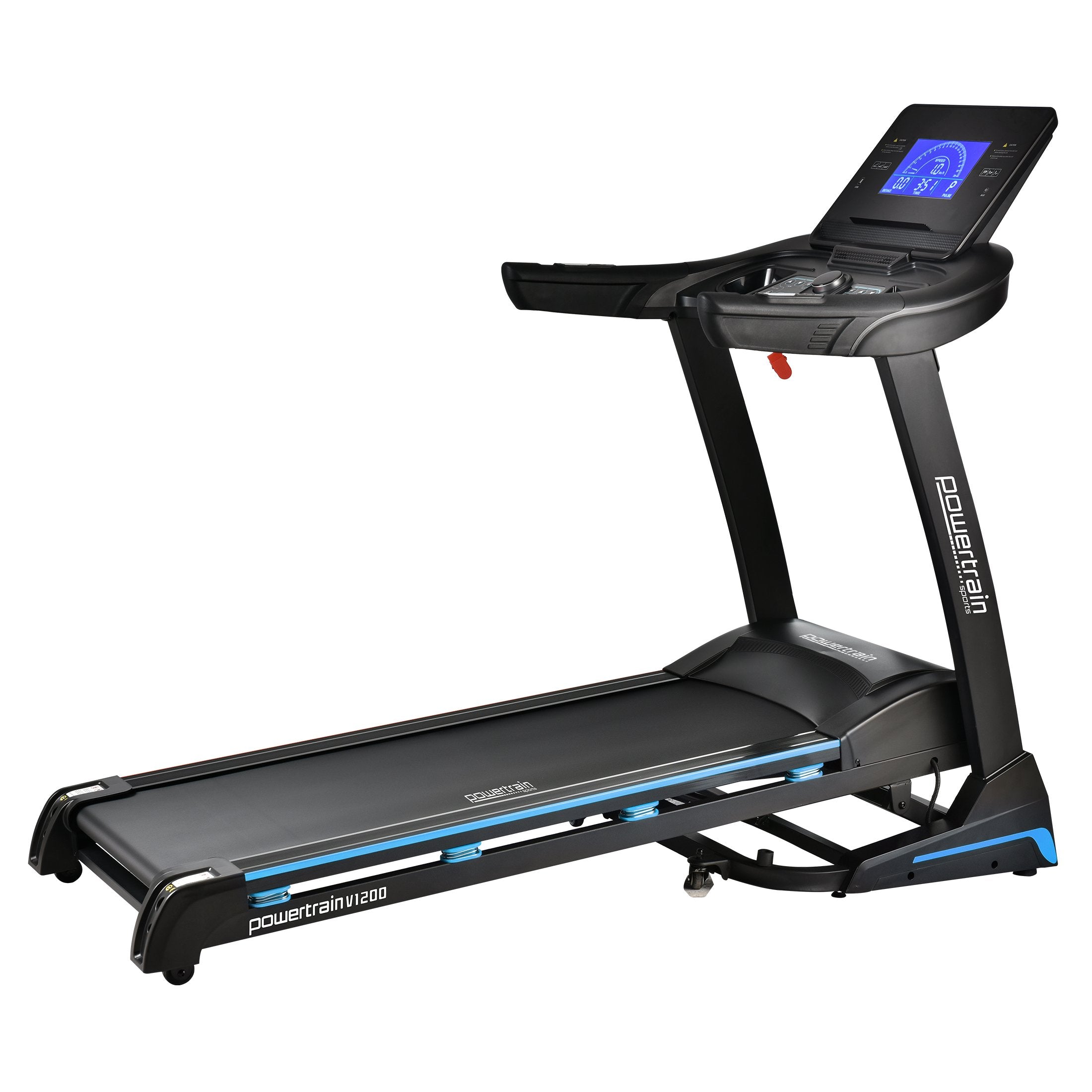 Shock-Absorbing V1200 Treadmill with Auto Incline, LCD Screen