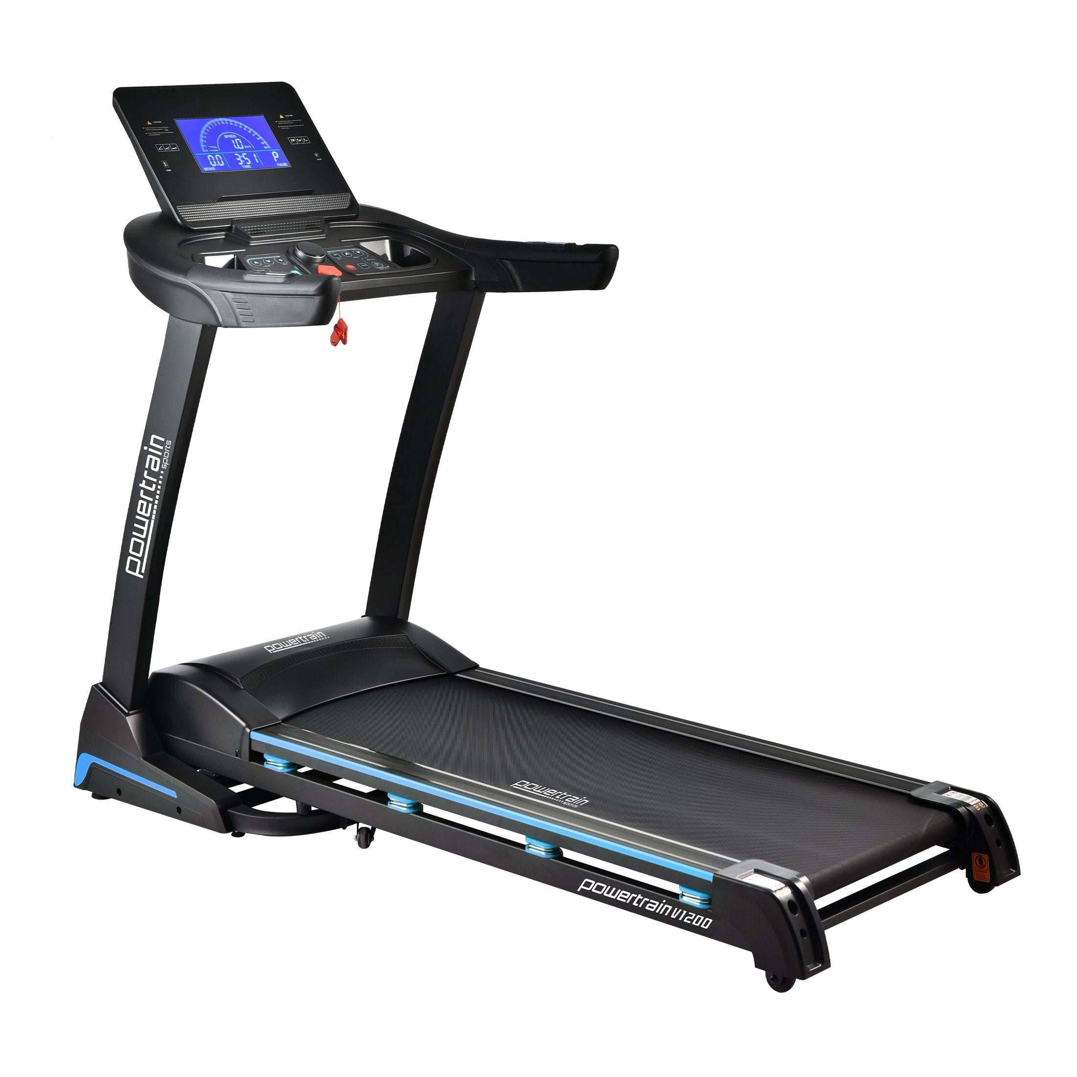 Shock-Absorbing V1200 Treadmill with Auto Incline, LCD Screen