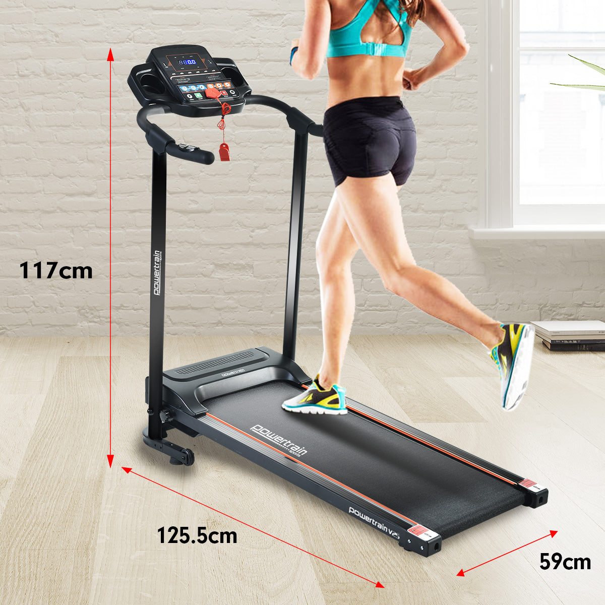 Foldable Treadmill 1.0 hp, 12 Programs, Blue LED Display