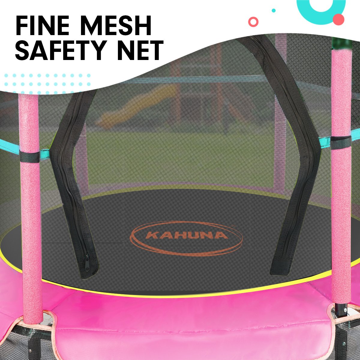 4.5ft Kids Trampoline with Safety Net & UV Padding - Kahuna