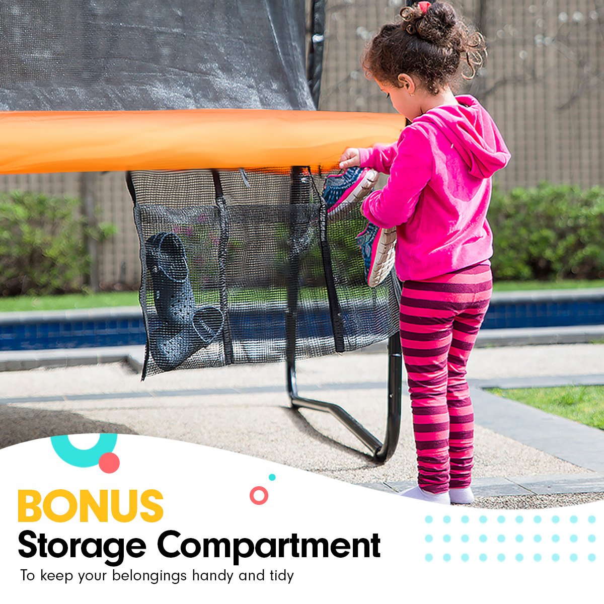 Kahuna 8x14ft Oval Trampoline Outdoor Orange