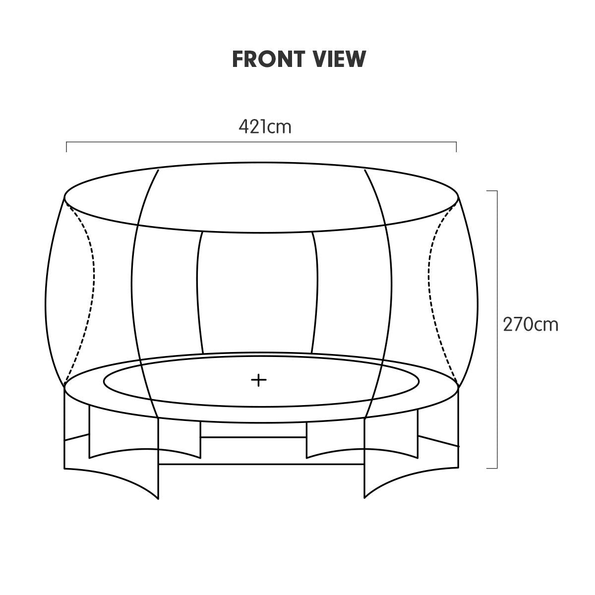 Kahuna 8x14ft Oval Trampoline Outdoor Orange