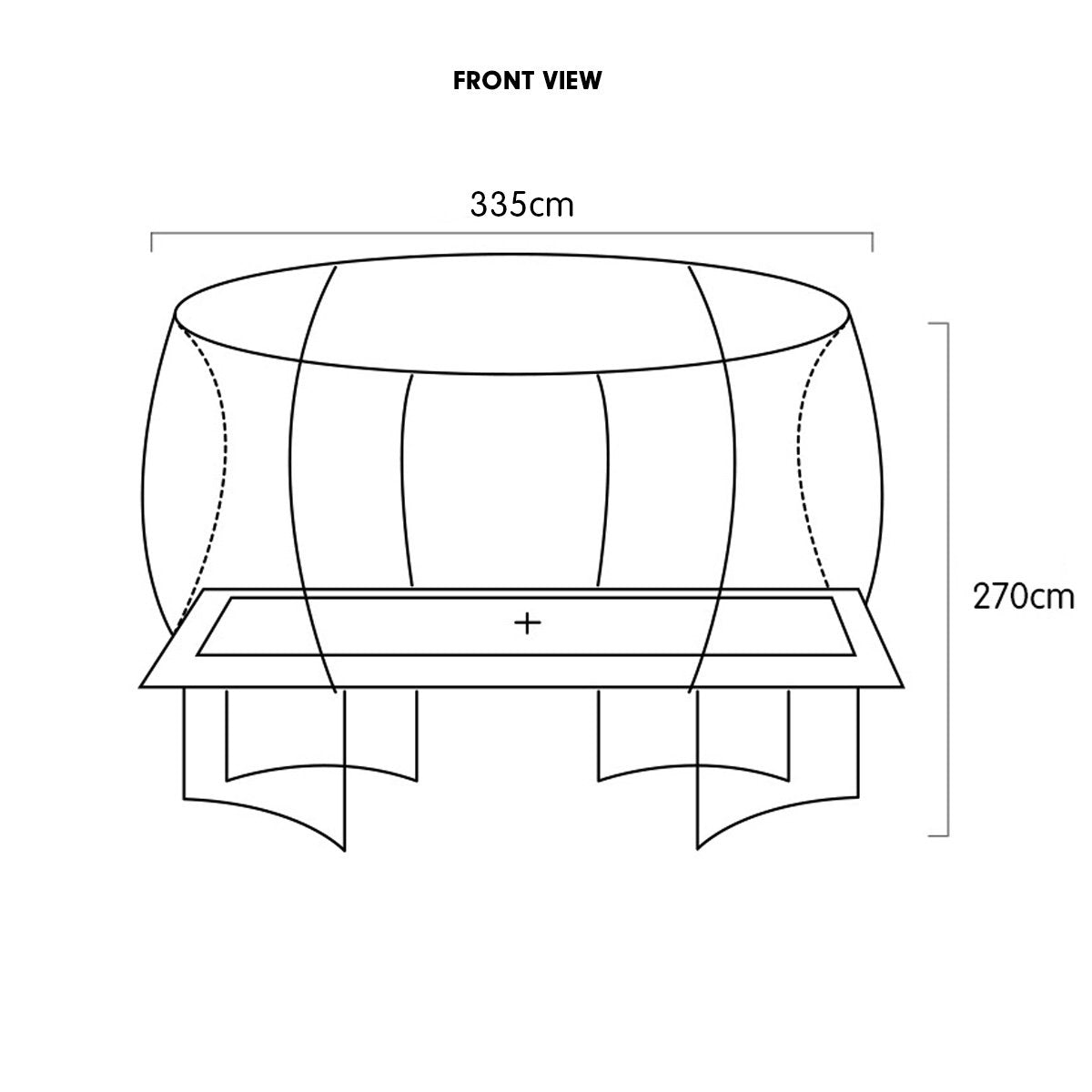 Kahuna 8x11ft Rectangular Trampoline Orange Safety Enclosure Basketball Hoop