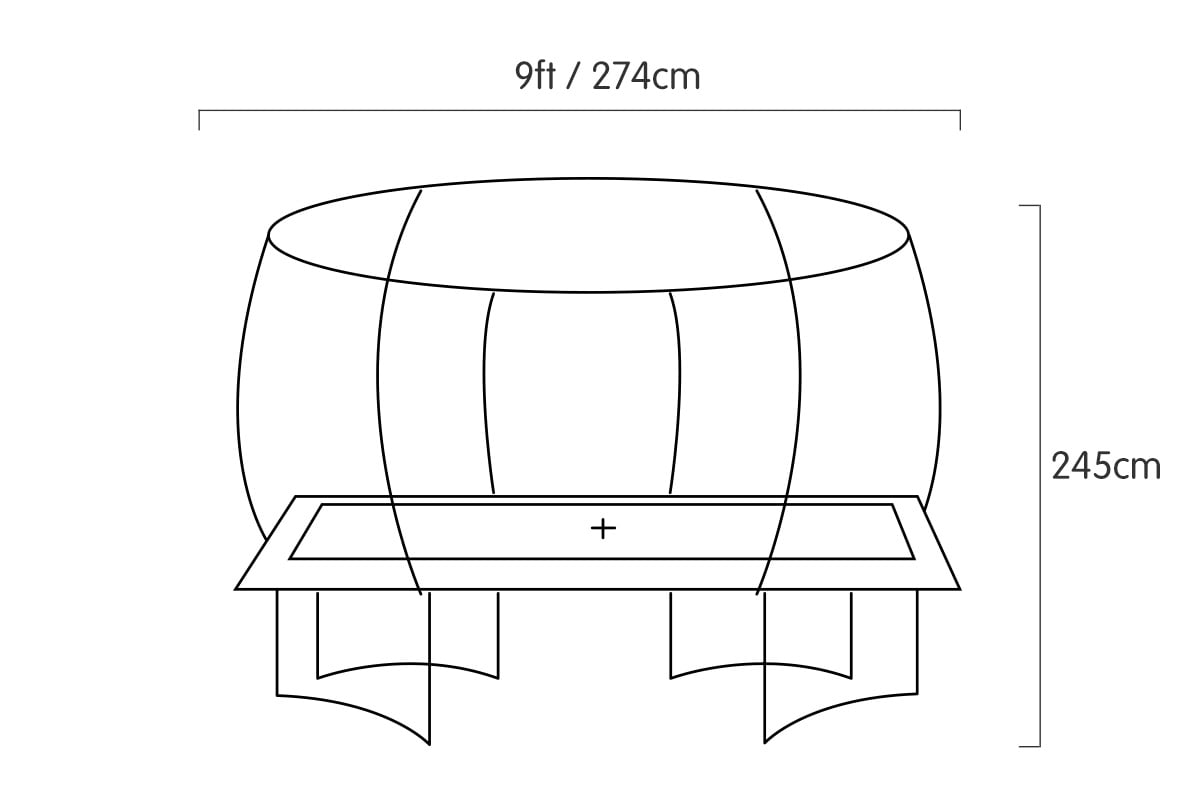 UV-Stabilised 6x9ft Rectangle Trampoline Set - Kahuna