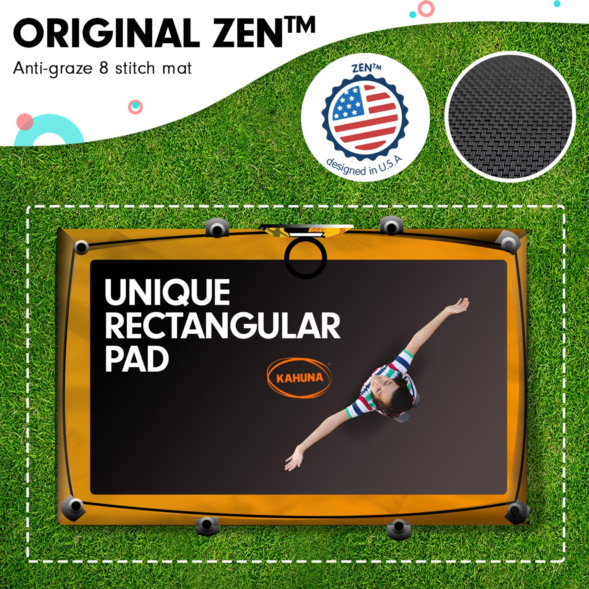 Kahuna 6 Ft X 9 Ft Rectangular Outdoor Trampoline With Basketball Set - Orange