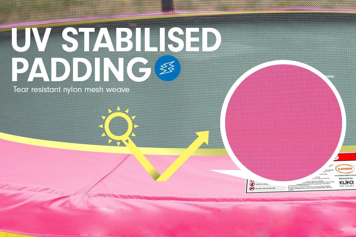 6ft UV-Stabilised Kids Trampoline Set w/ Safety Net & Basketball Hoop - Kahuna