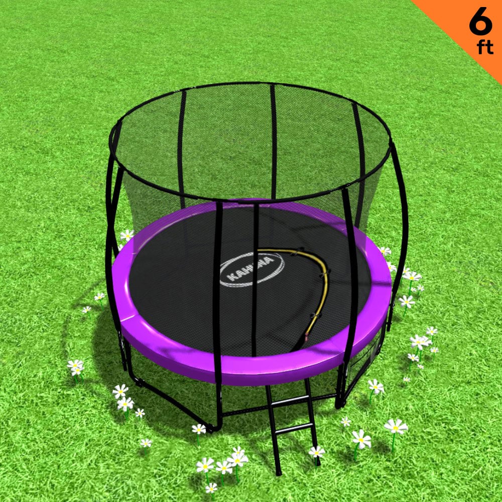 Heavy-duty 6ft Outdoor Trampoline + Safety Net & Ladder, Kahuna