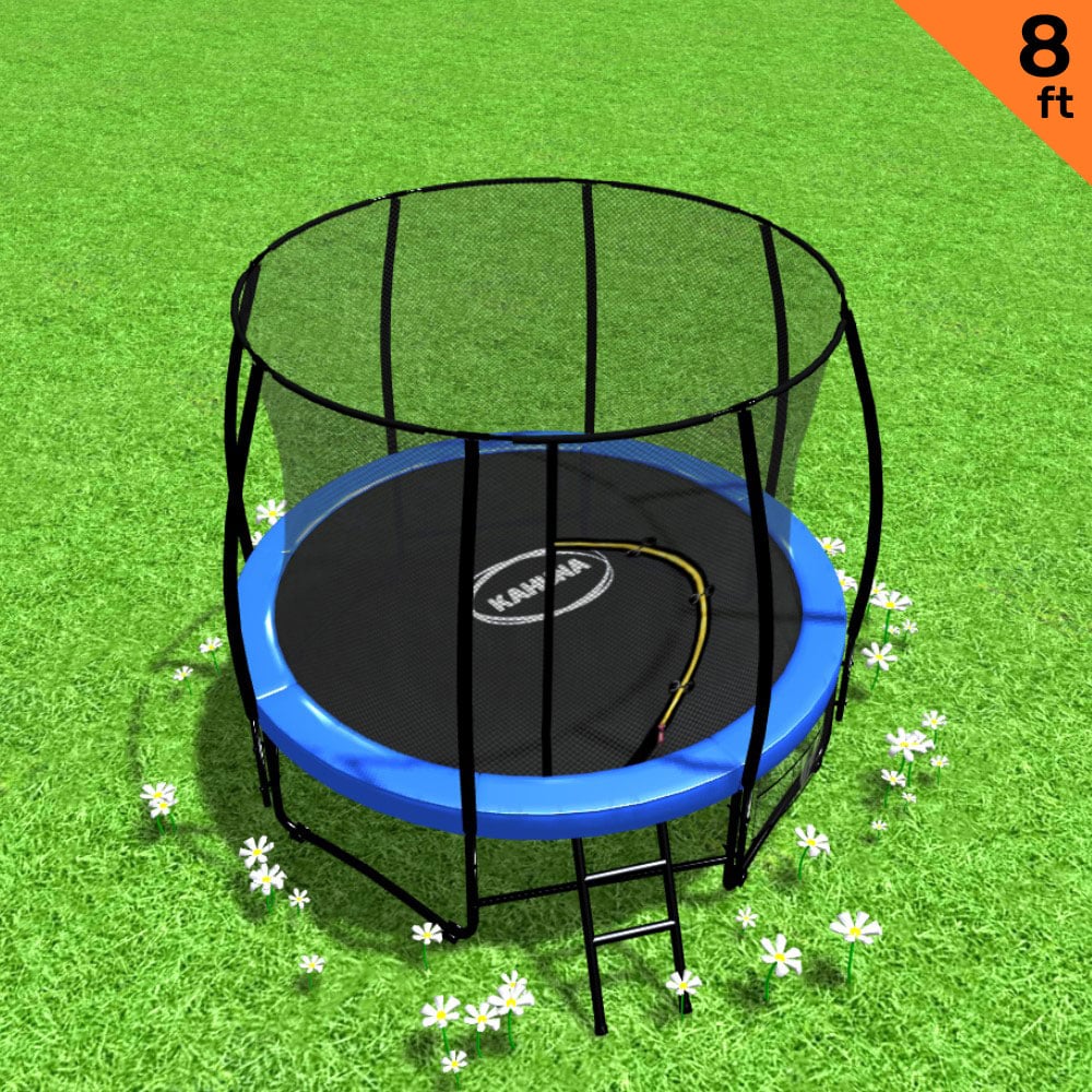 8ft Trampoline with Safety Net, Ladder, UV Pad - Kahuna