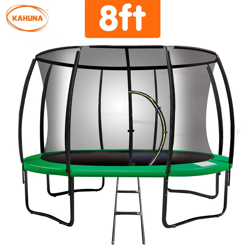 Heavy-Duty 8ft Trampoline with Safety Net, Mat & Ladder - Kahuna