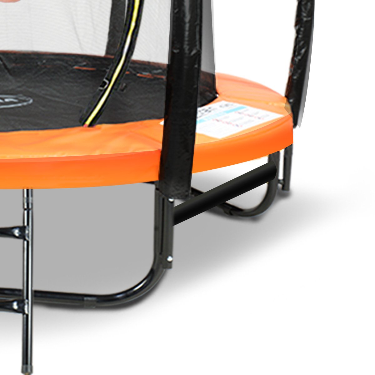 UV-Stabilised 8ft Orange Trampoline with Safety Net & Basketball Set - Kahuna