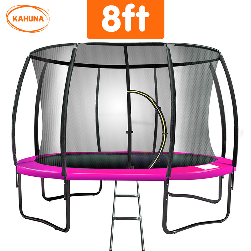 8ft Trampoline UV-Safety Net, Steel Frame with Ladder - Kahuna