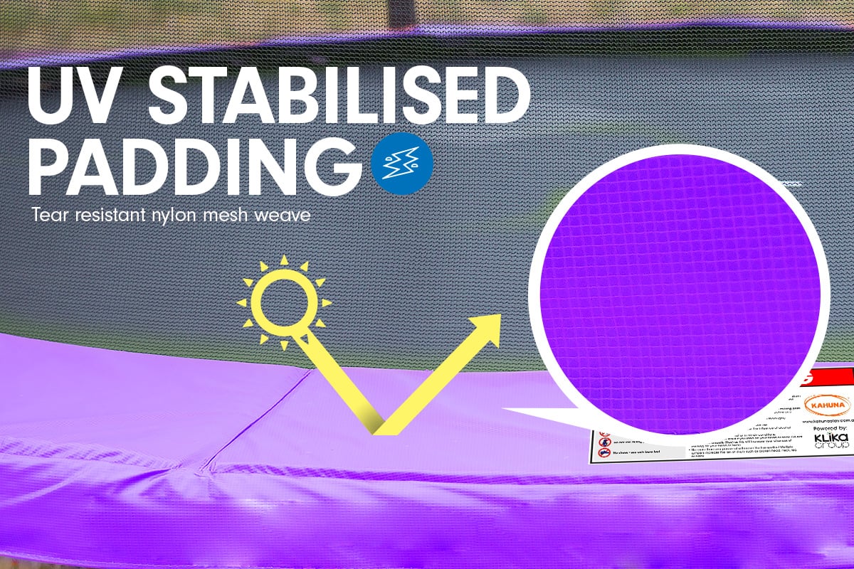 8ft UV-Stabilised Kids Trampoline with Basketball, Kahuna