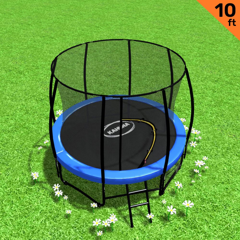 Heavy Duty 10ft Trampoline with Ladder, Safety Net | Kahuna