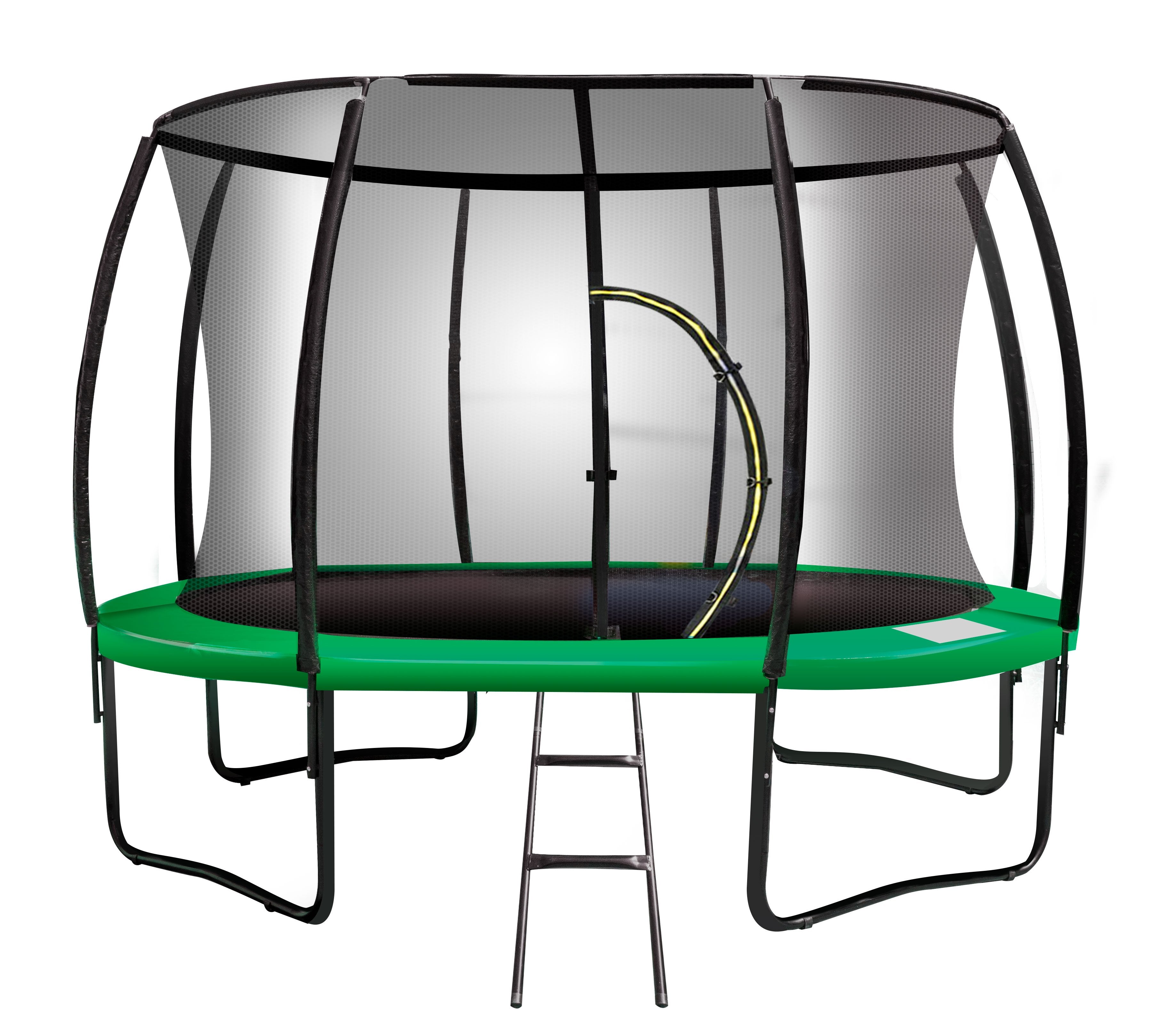 Heavy-Duty 10ft Trampoline w/ Safety Net, Ladder, UV Padding - Kahuna