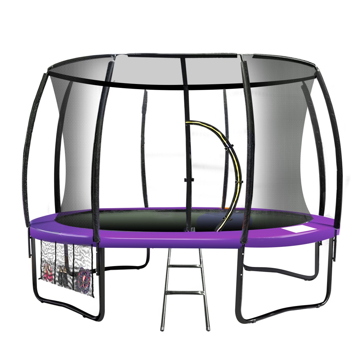 Heavy Duty 10ft Trampoline with Basketball Set & Safety Net Kahuna