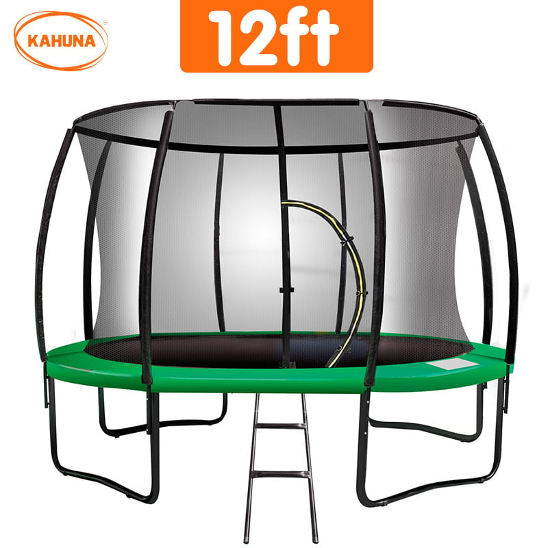 Heavy Duty 12ft Trampoline Safety Net, Ladder & UV Padding