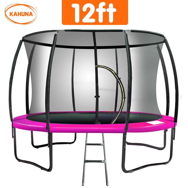 Heavy-Duty 12ft Trampoline with Net, Ladder, Steel Frame - Kahuna