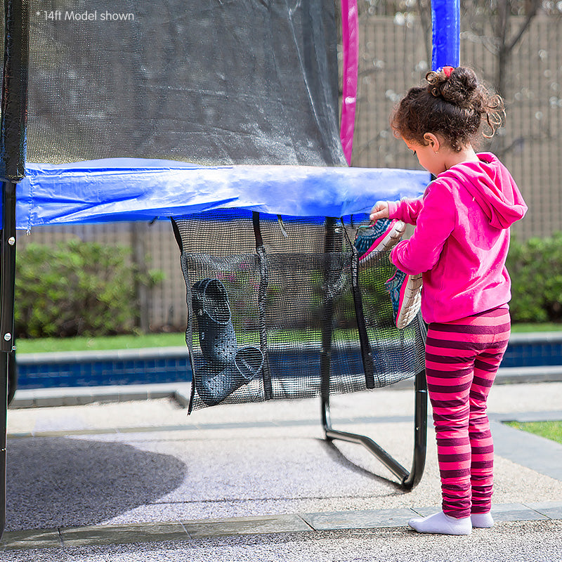 Heavy Duty 14ft Trampoline, Safety Net, Ladder, UV Pads - Kahuna