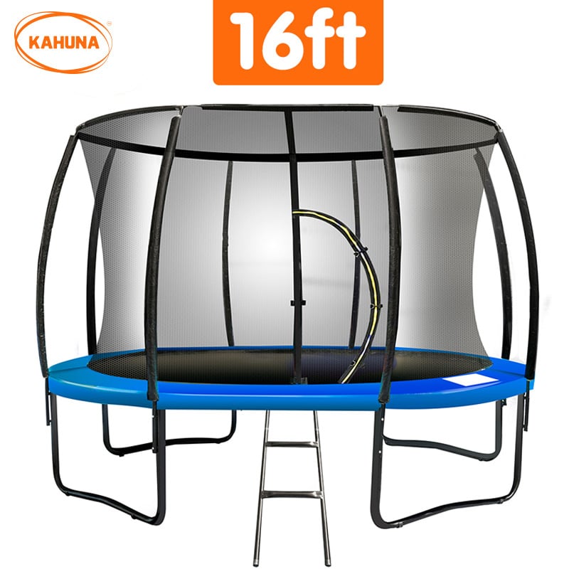 16ft Heavy Duty Trampoline with Net, Ladder, UV Pad - Kahuna