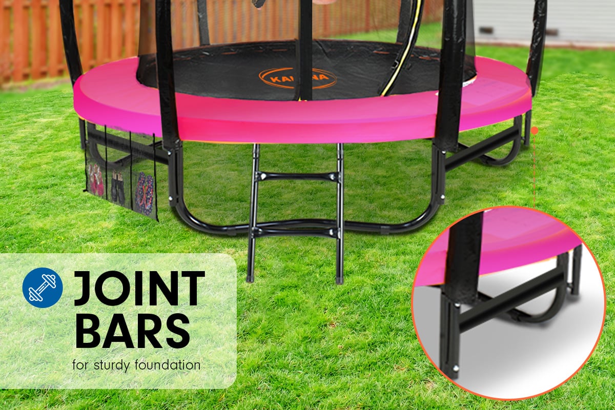 Heavy Duty 16ft Trampoline with Safety Net, Ladder, UV Padding - Kahuna