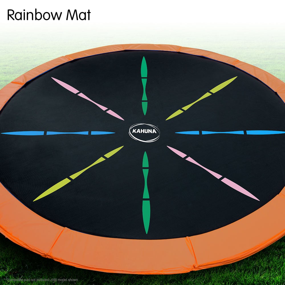 Anti-Graze 12ft Rainbow Trampoline Mat, High Strength Polypropylene