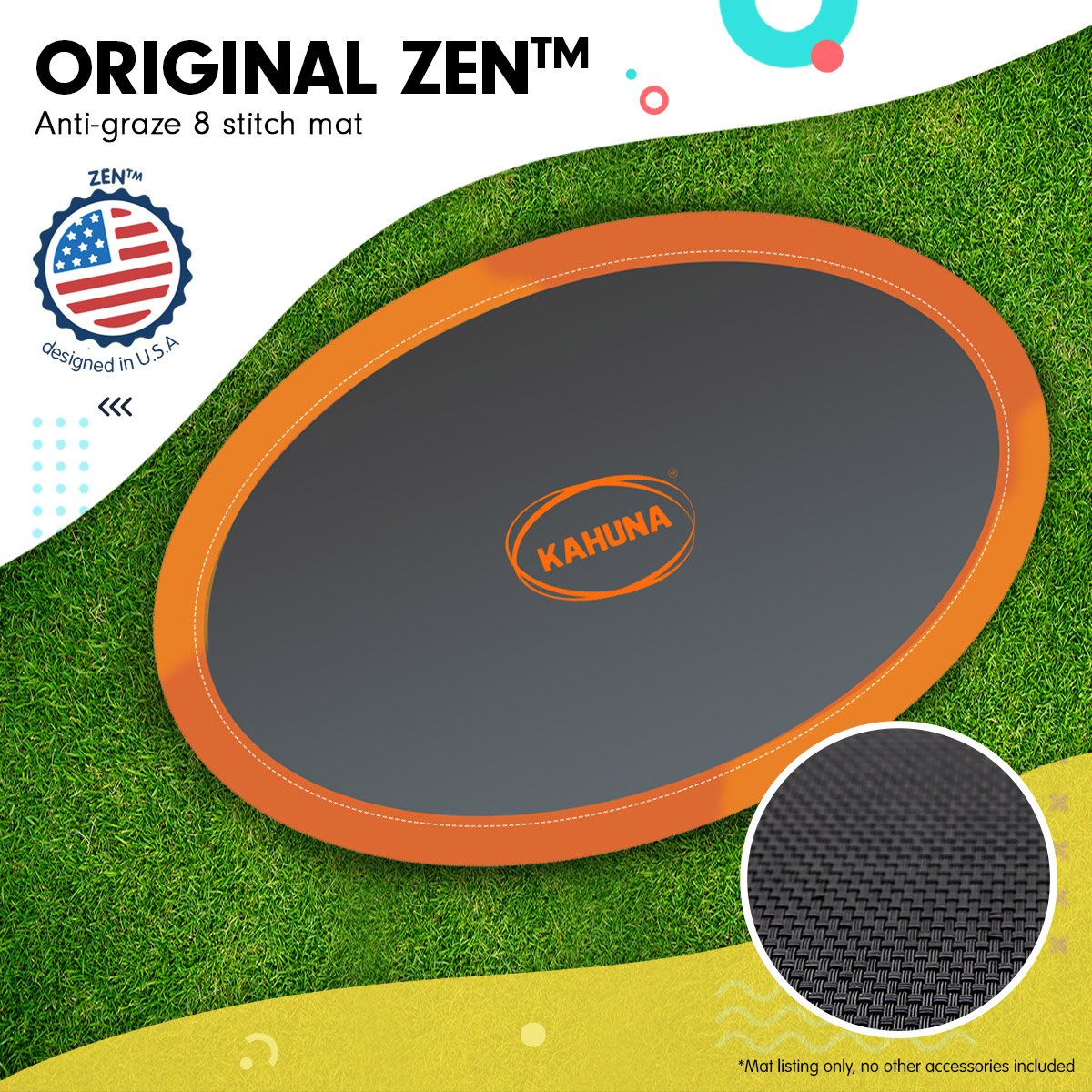 UV-Proof Anti-Graze 8x14ft Oval Trampoline Mat | Kahuna