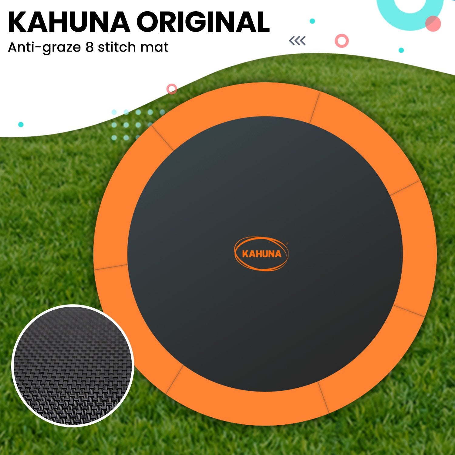 Kahuna 10ft Springless Trampoline, UV-Stabilised Pad & Net