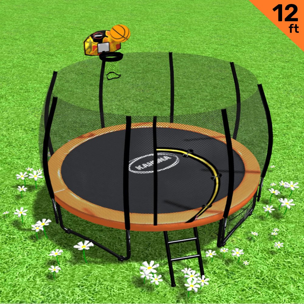 12ft Springless Trampoline UV Safety Padding, Ladder - Kahuna