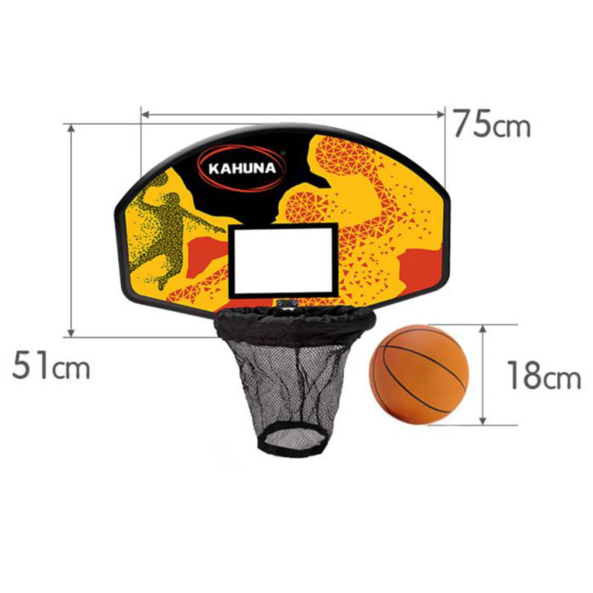 Padded Rim Trampoline Basketball Set with Mini Ball & Pump