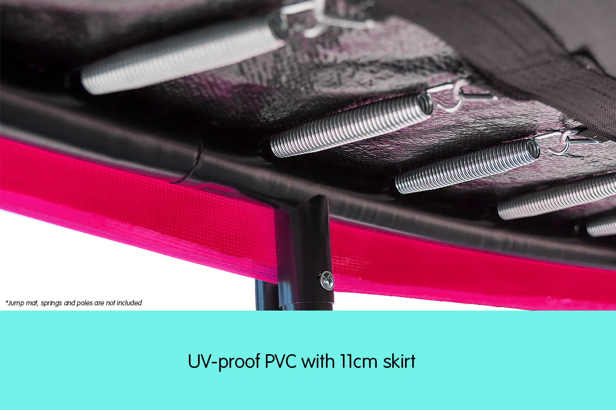 8ft UV Proof Pink Trampoline Pad, 15mm Foam - Powertrain