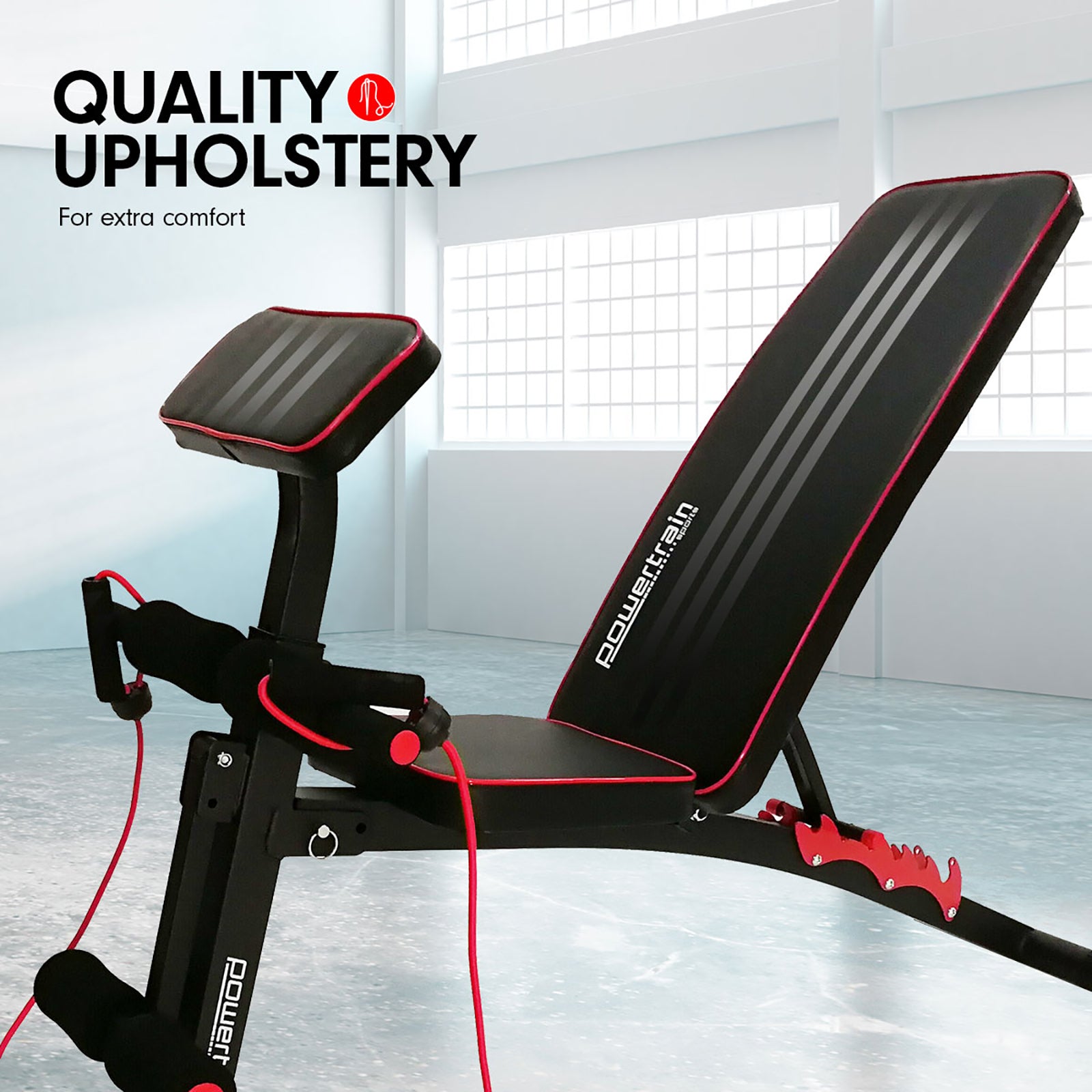 Adjustable FID Gym Bench, Preacher Curl Pad, 150kg Load