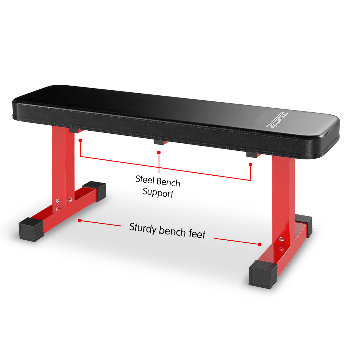 Robust Flat Gym Bench Press with 110kg Load - PowerTrain