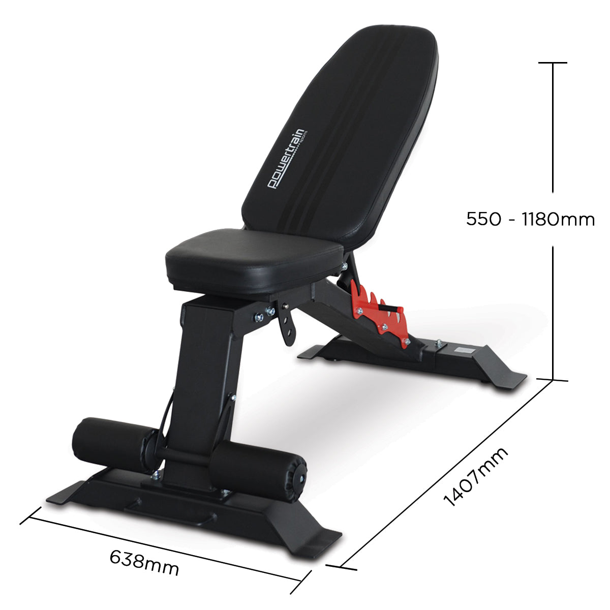 Heavy-Duty Adjustable Dumbbell Bench, 200kg Capacity