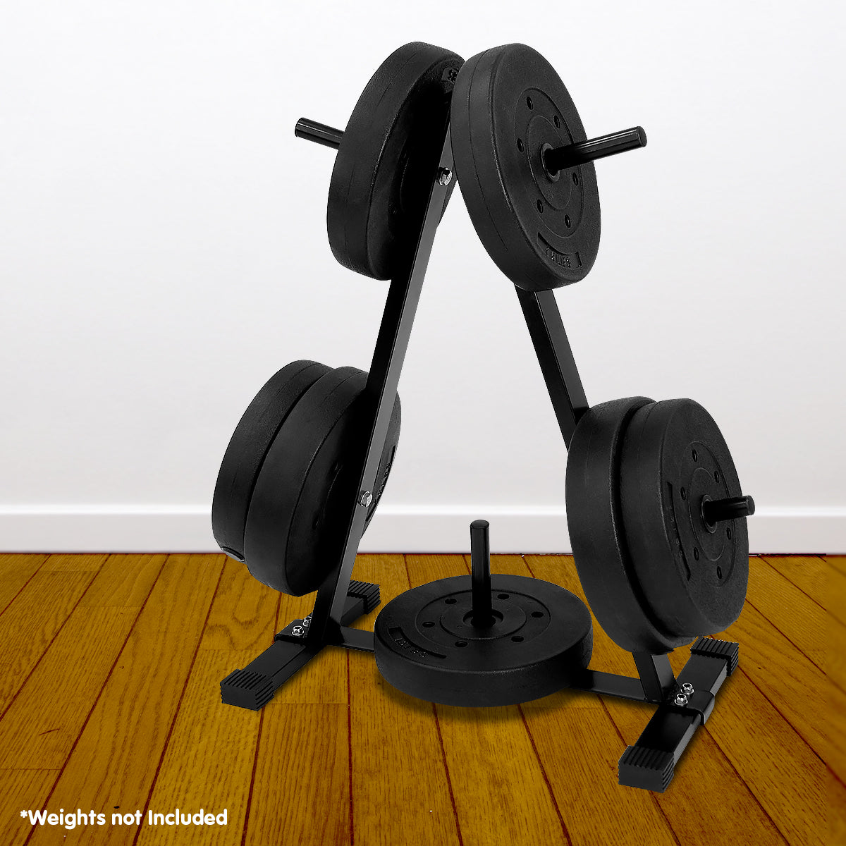 Steel A-Frame Weight Plates Storage Rack, 200kg Cap Powertrain