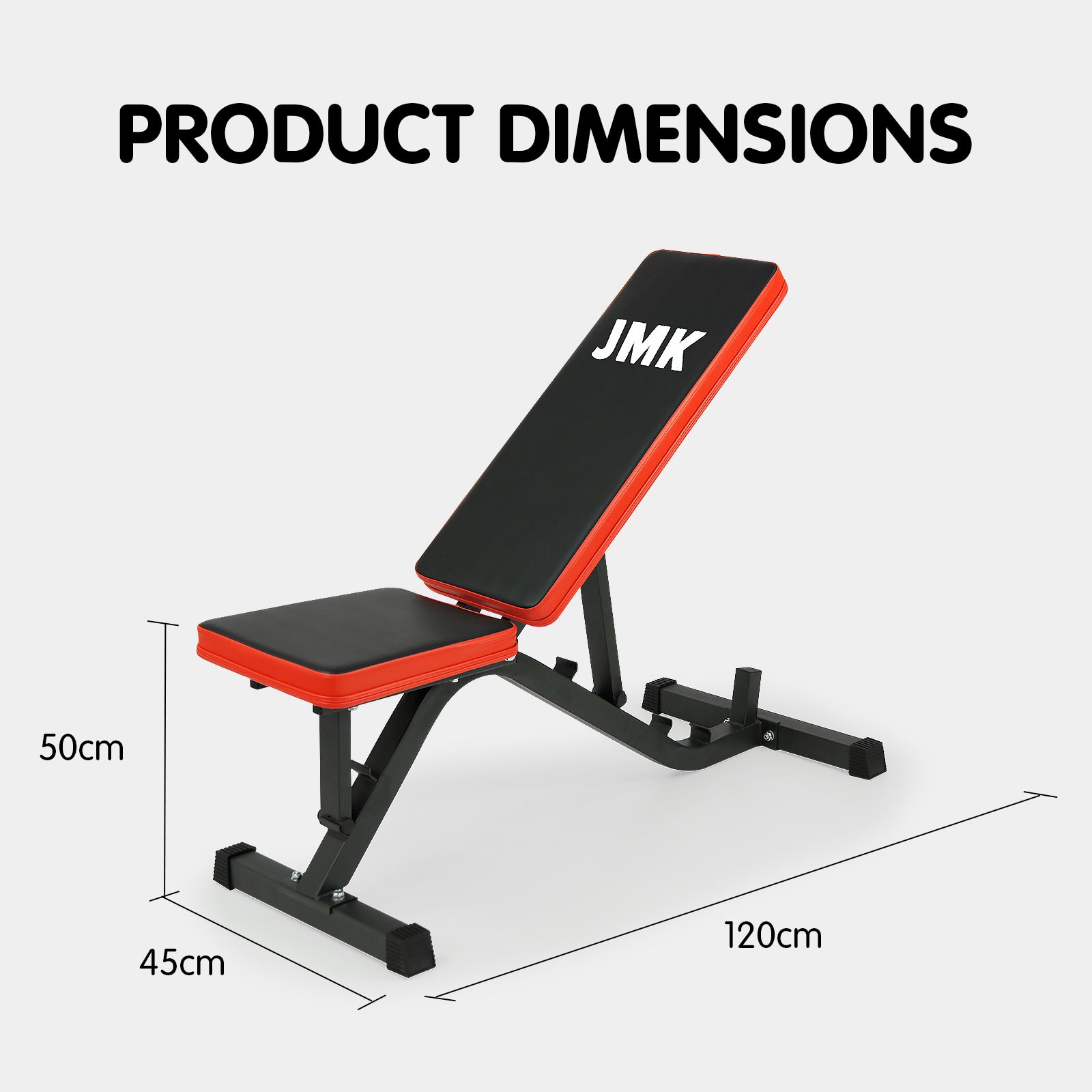 Heavy-Duty Adjustable Gym Bench, Incline/Decline, 150kg Load