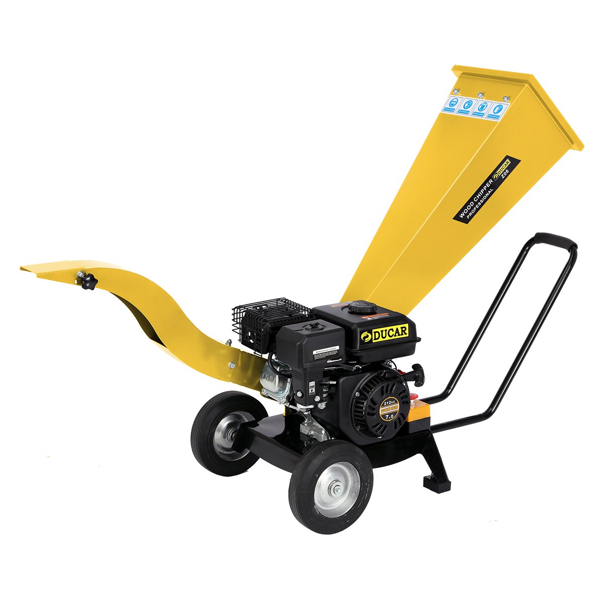 7HP 212cc Wood Chipper Shredder Mulcher 3600 RPM Ducar