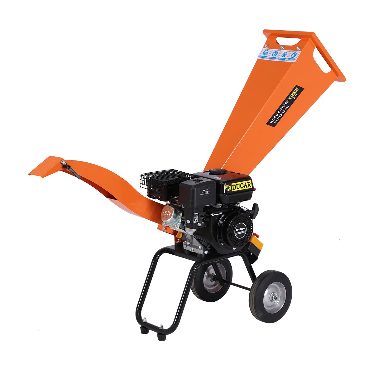 Powerful 7HP Wood Chipper Shredder, 60mm Capacity, Ducar