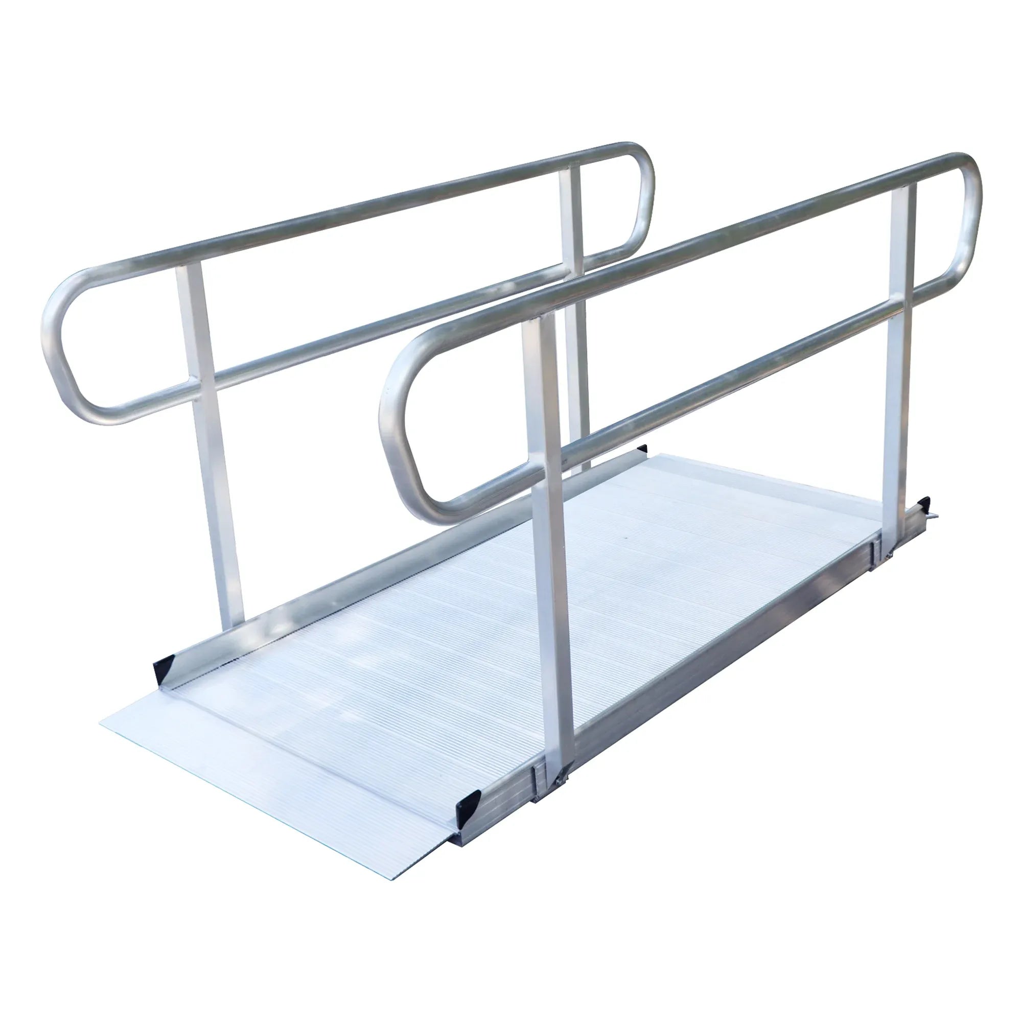 Kartrite 6ft Aluminium Wheelchair Ramp with Handrails 386kg Capacity 72cm Width