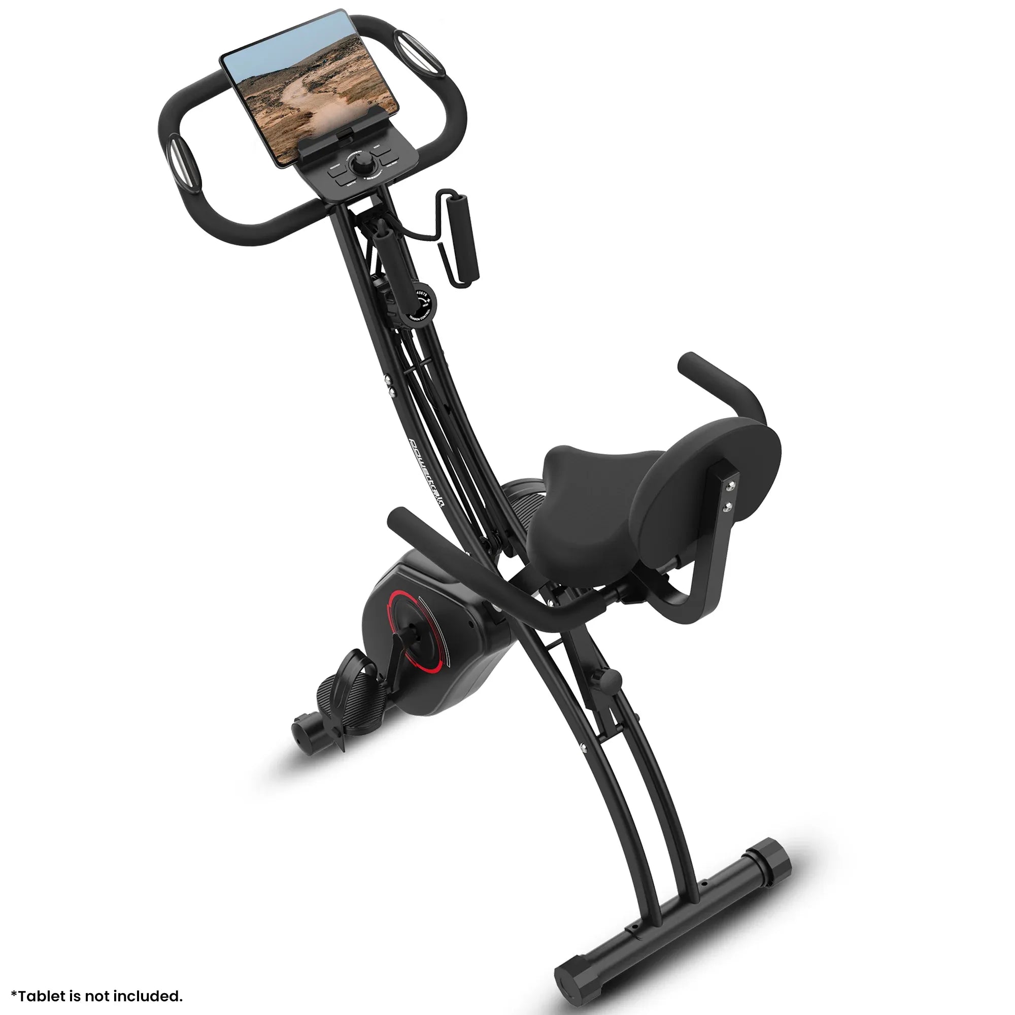 Powertrain 135E 4-in-1 Foldable X-Bike with LCD Display and Resistance Bands