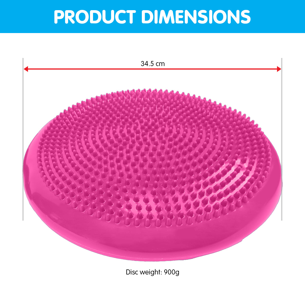 Inflatable PVC Yoga Stability Disc 34.5cm – Pink