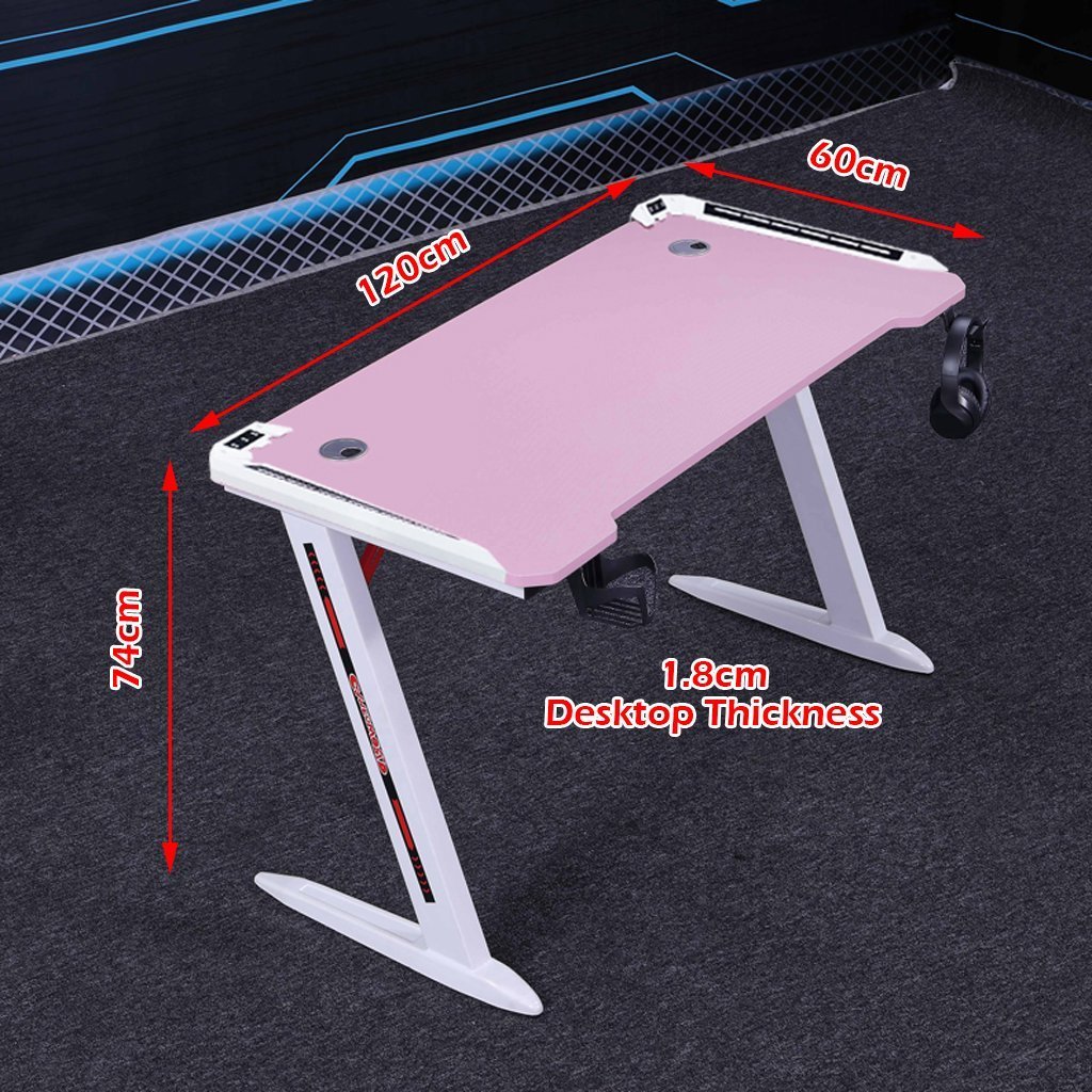 140cm RGB Gaming Desk, Ergonomic, Carbon Fiber Surface