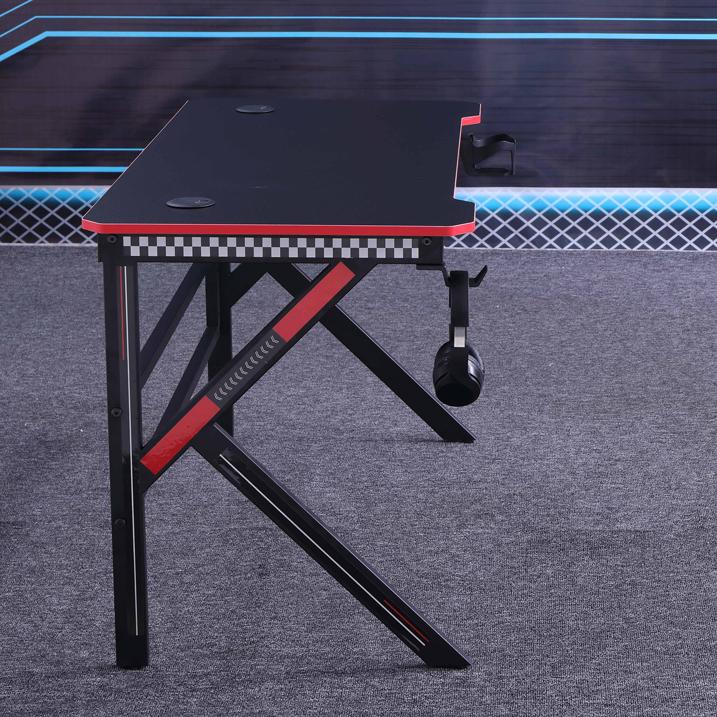 RGB Ergonomic Gaming Desk w/ Carbon Fiber Surface, 140cm