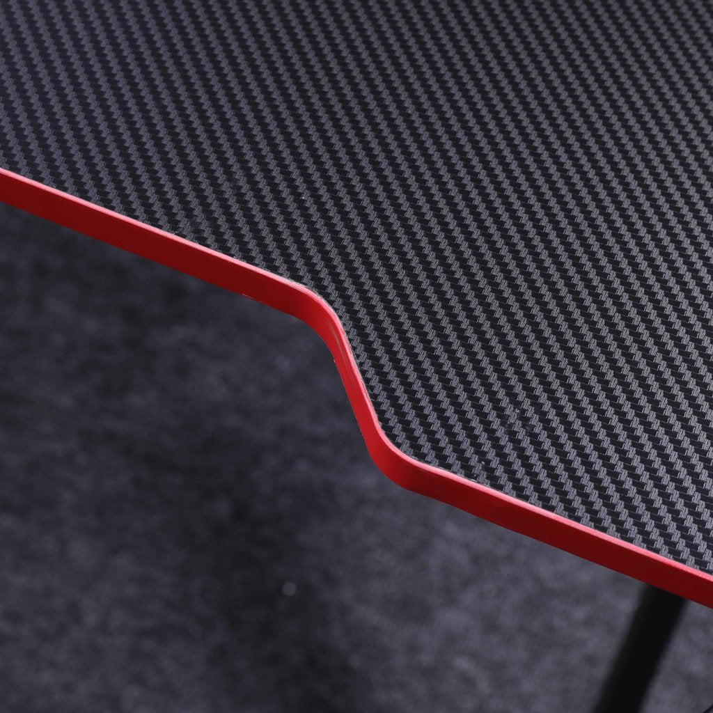 RGB Ergonomic Gaming Desk w/ Carbon Fiber Surface, 140cm