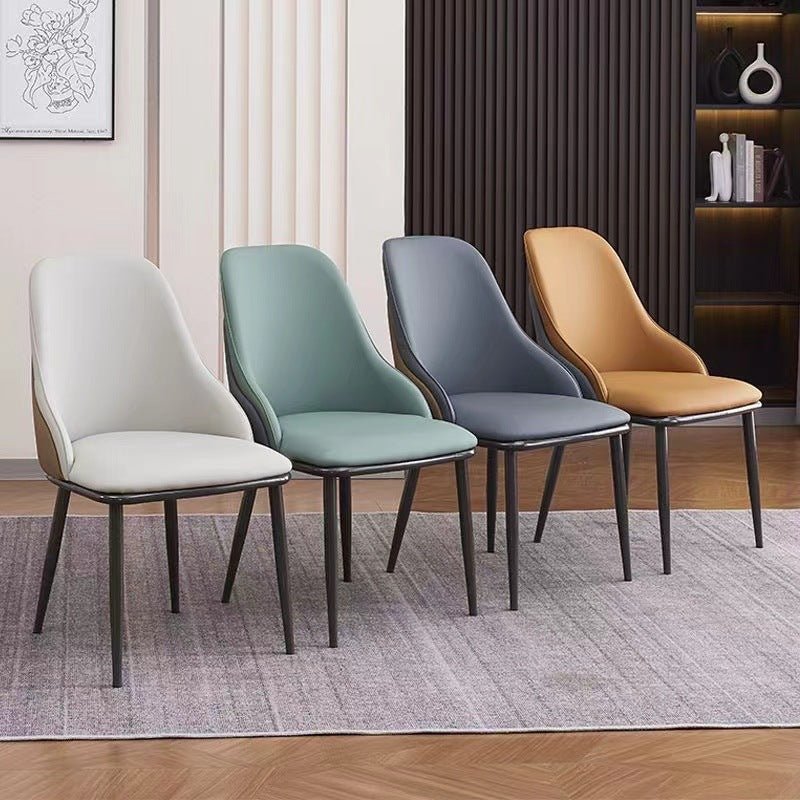 VELLUTO Dining Chair Modern upholstered Leather Kitchen Chairs with armrests Bathtub Chair Leisure Lounge Chair Living Room Bedroom Home Set of 2 Light Grey Duo