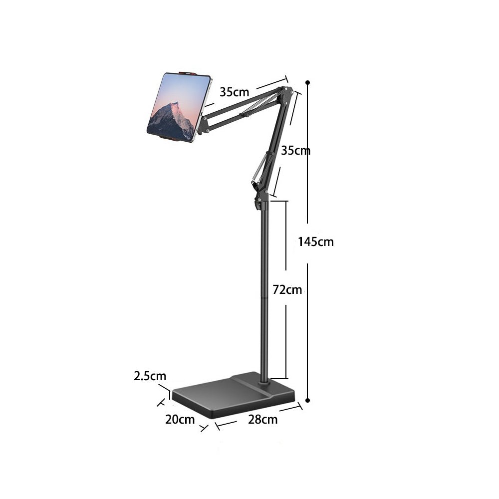 Heavy-Duty Adjustable Tablet & Phone Floor Stand 140cm