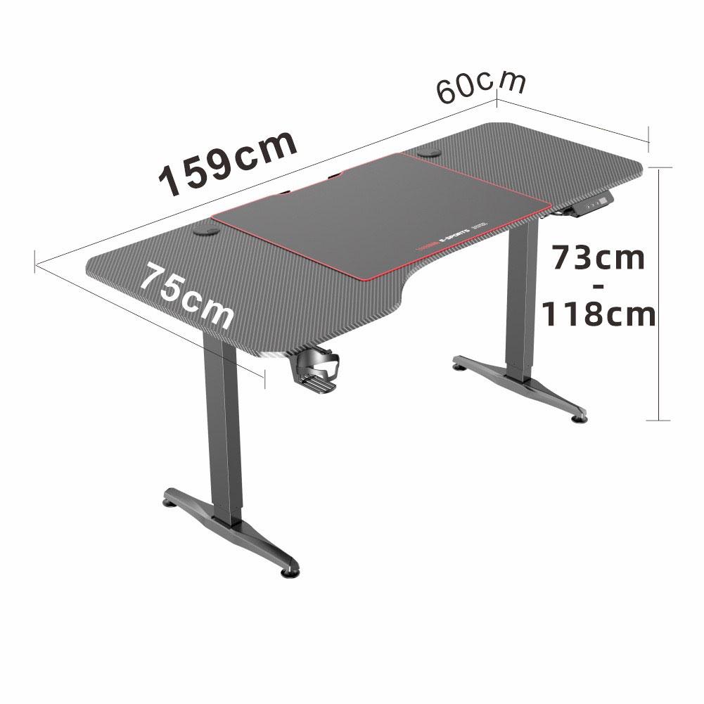 Ergonomic Height Adjustable Gaming Desk with Electric Lift